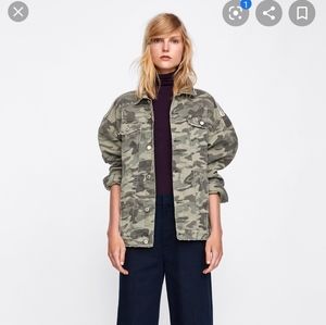 Zara Oversized Denim Camp jacket